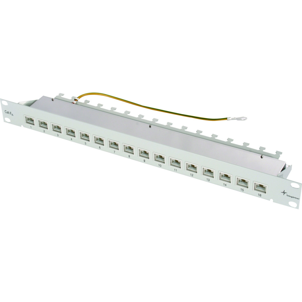 Telegärtner Karl Gärtner  TELEGÄRTNER 19"-Verteiler MPP16 1 HE, Kat.6A (Class EA) (ISO/IEC), 16 Ports