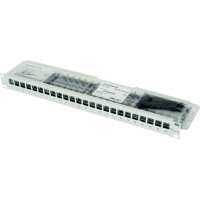 Telegärtner TELEGÄRTNER 19"-Modulträger 1 HE, mit 24 AMJ-Modulen Kat.6A (Class EA) (ISO/IEC), schwarz