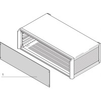 Schroff PropacPRO Front Panel, Full Width, Unshielded, 6 U, 84 HP, 2.5 mm, Al, Anodized, Untreated Edges