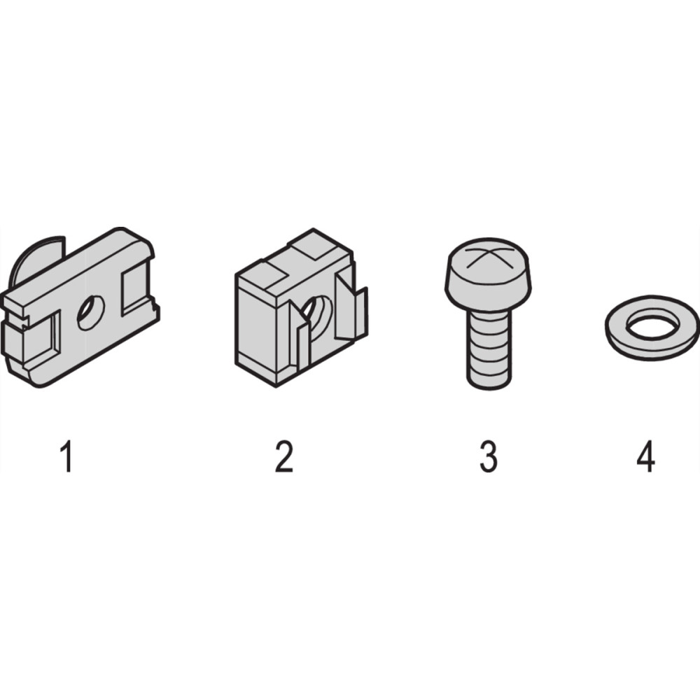 Schroff Assembly Kit for Mounting Cable Eyes to C-Rail