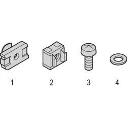 Schroff Assembly Kit for Mounting Cable Eyes to C-Rail