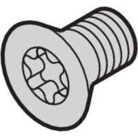 Schroff Countersunk Screw, Torx M4x14 mm, Steel Zinc Plated