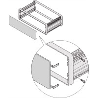 Schroff CompacPRO Front/Rear Panel, with Hidden Fixing, 3 U, 84 HP, 2.5 mm, Al, Anodized, Untreated Edges