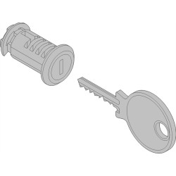 Schroff side panel handle with lock - SCHLOSS F.SEITENWAND