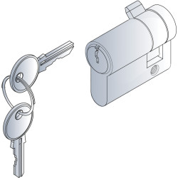 Schroff Novastar Lock Cylinder, DIN Lock Insert