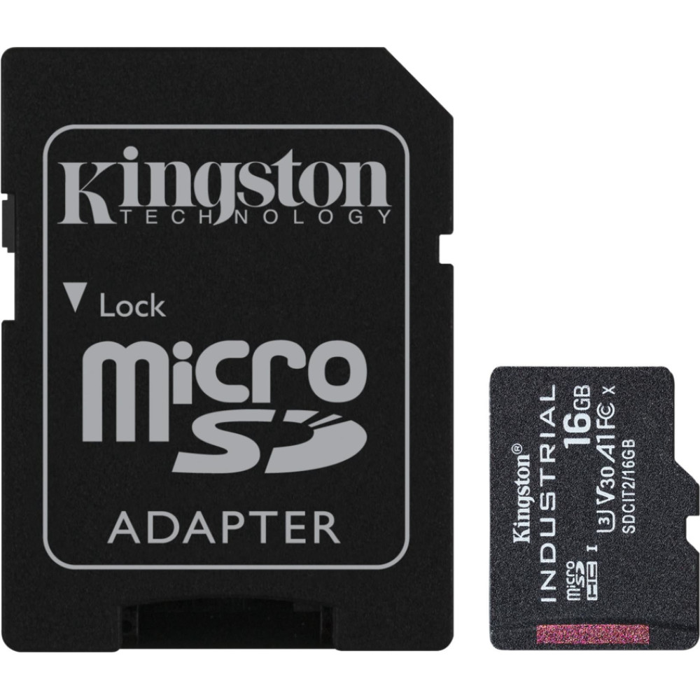 Kingston Technology Industrial memory card 16 GB MicroSDHC UHS-I Class 10