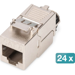 Digitus CAT 8.1 Keystone Module, Shielded, Tool-free Connection - 24 pcs