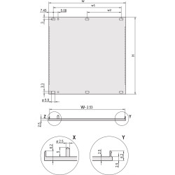 Schroff U-FRONT PANEL 2U 28HP EMC W.PIN