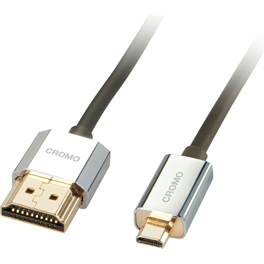 Lindy CROMO Slim High Speed HDMI to Micro HDMI Cable with Ethernet, 2m