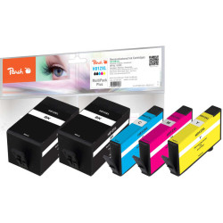 Peach PI300-978 tintes kārtridžs 5 pcs Saderība Melns, Tirkīzzils, Fuksīns, Dzeltens