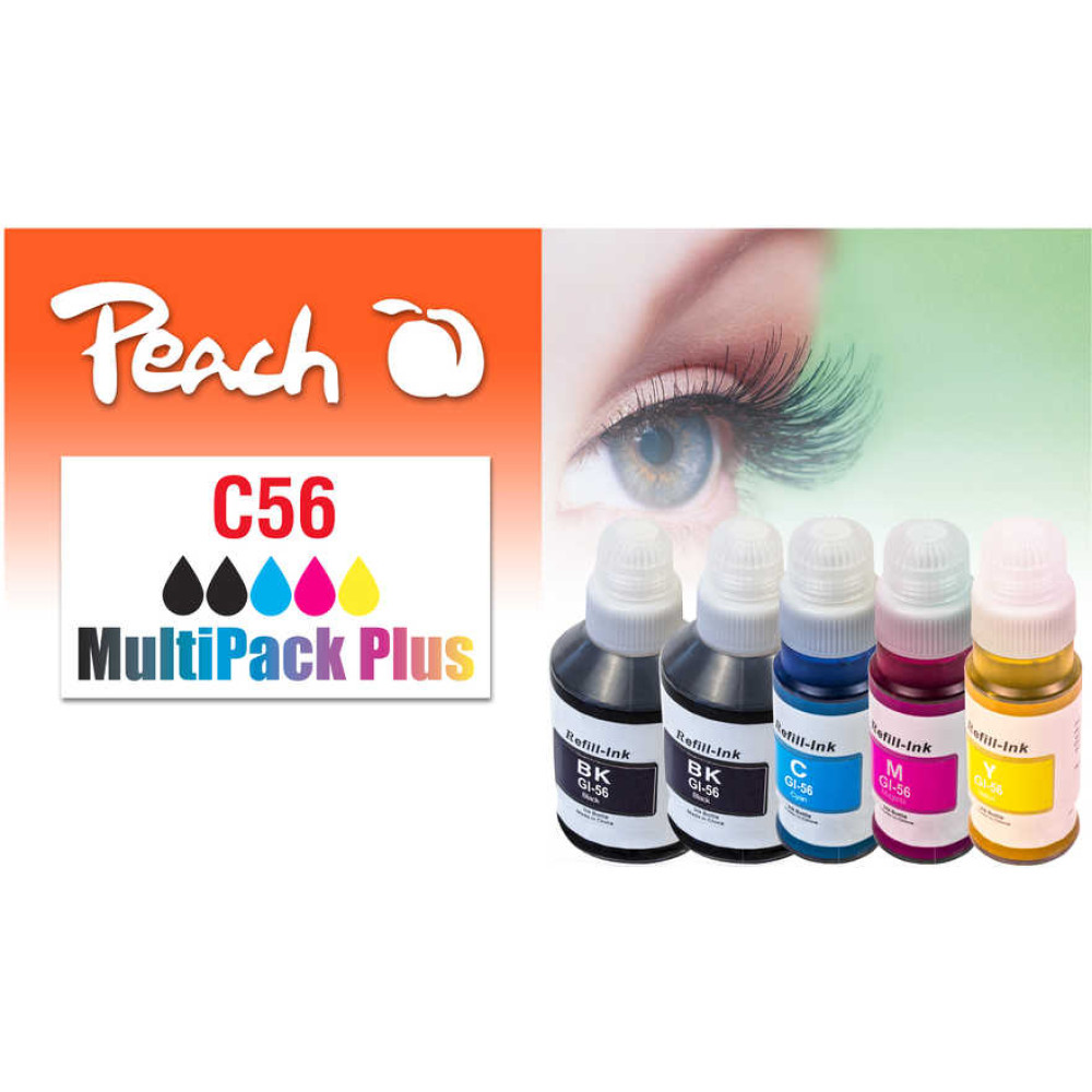 Peach 321698 tintes kārtridžs 5 pcs Saderība Standarta produktivitāte Melns, Tirkīzzils, Fuksīns, Dzeltens