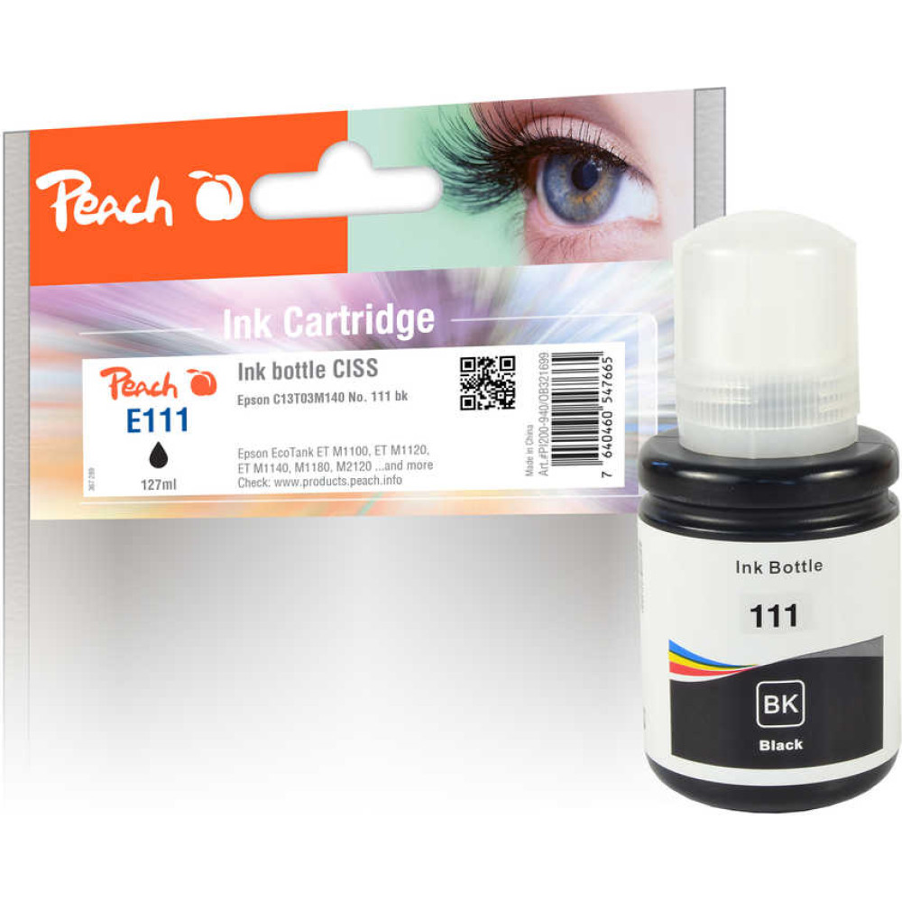 Peach PI200-940 tintes kārtridžs 1 pcs Saderība Melns