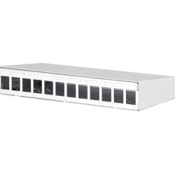 Metz Connect Keystone AP-Gehäuse 12 Port reinweiß RAL9010