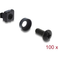 Delock Rack Mounting Set for 10″ and 19″ 100 pieces black