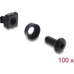 Delock Rack Mounting Set for 10″ and 19″ 100 pieces black