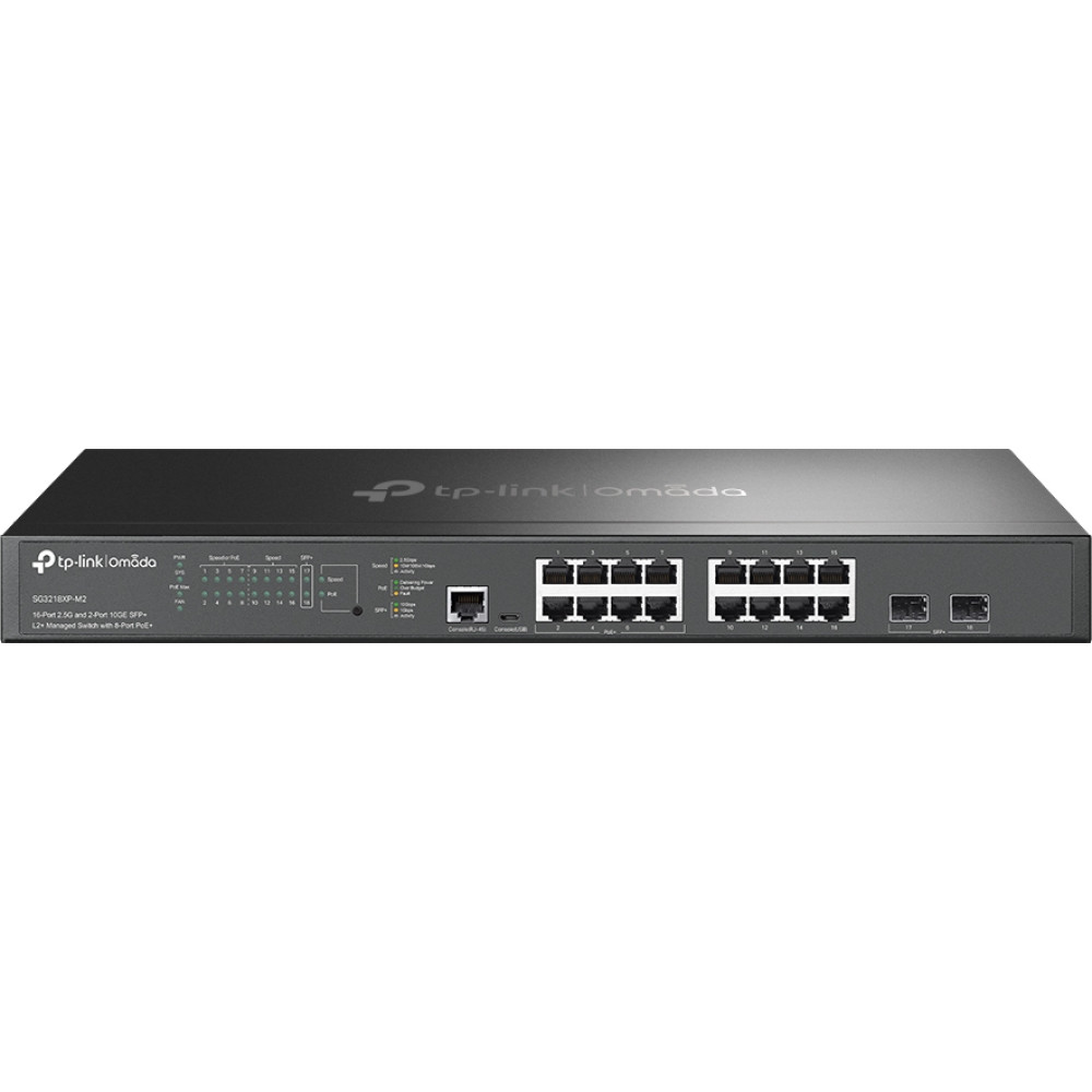 Tp-Link Technologies TP-Link Omada 16-Port 2.5G and 2-Port 10GE SFP+ L2+ Managed Switch with 8-Port PoE+