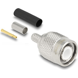 Delock TNC plug for crimping LMR 200 with matching shrink tube