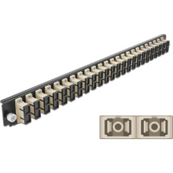 Delock 19″ Splice Box Front Panel 24 port SC Duplex beige