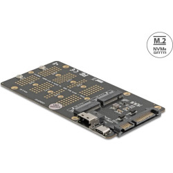 Delock Converter M.2 Key M NVMe SSD to SFF-8654 and M.2 Key B SATA SSD to SATA
