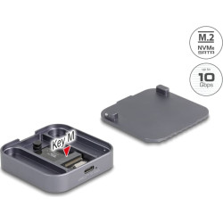 Delock Magnetic Enclosure USB Type-C™ 10 Gbps for 1 x M.2 NVMe or SATA SSD