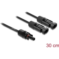 Delock DL4 Solar Splitter Cable 2 x male to 1 x female 30 cm black