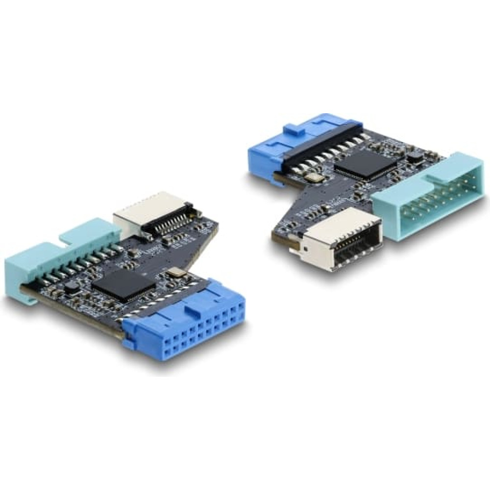 Delock USB 5 Gbps hub 20 pin header female to 1 x USB 5 Gbps 20 pin header male connector and Type-E Key A female