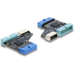 Delock USB 5 Gbps hub 20 pin header female to 1 x USB 5 Gbps 20 pin header male connector and Type-E Key A female