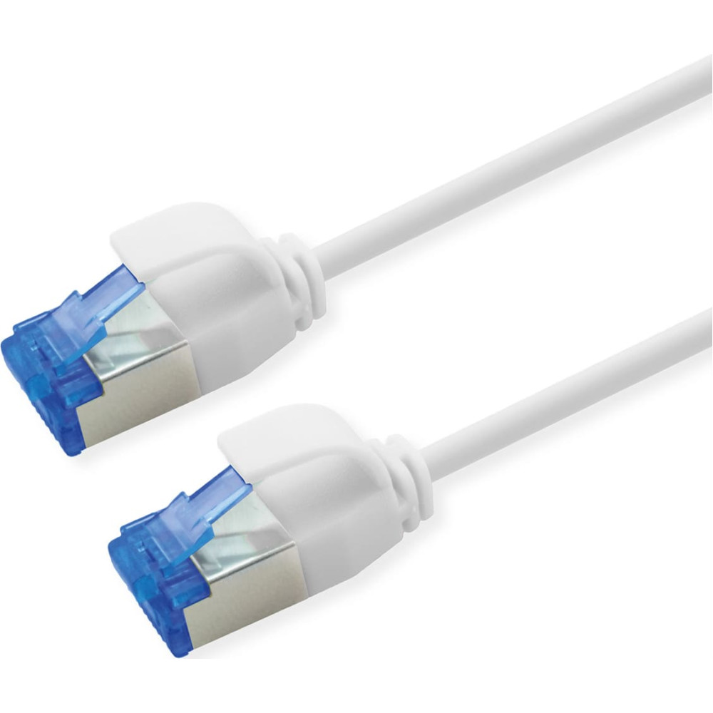 Roline S/FTP Patch Cord Cat.6A / Class EA, LSOH, Slim, PoE, white, 3 m