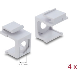 Delock Keystone cover white with 7 mm hole 4 pieces