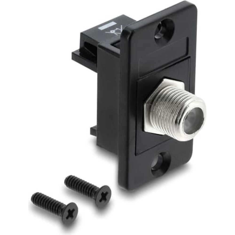 Delock Panel Mount F female to F female black
