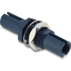 Delock Fibre Optic Plastic Coupler HFBR 4515Z Simplex female to Simplex female for panel mounting blue