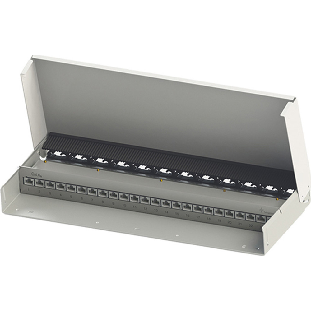 Teleg&auml;rtner Karl G&auml;rtner  TELEG&Auml;RTNER Mini-Verteiler MPD24 Cat.6A (Class EA), f&uuml;r Wandmontage, 24 Ports