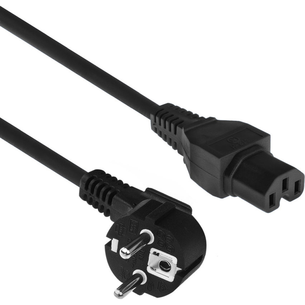 ACT POWERCORD CEE7/7-C15 BLK 1.50M