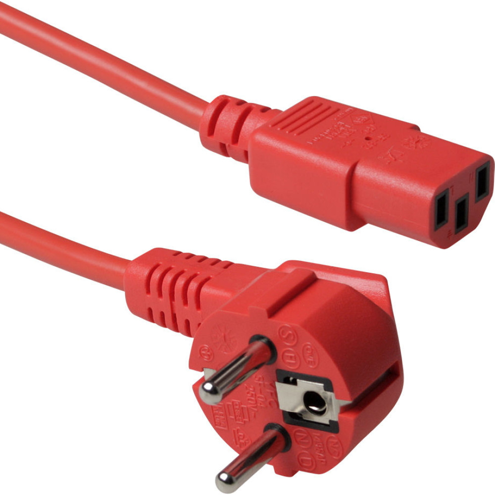 ACT POWERCORD SCHUKO-C13 RD  1.80M