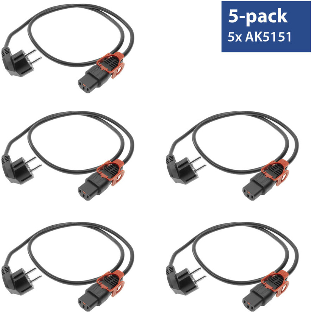 ACT PWRCORD RA - C13 LOCK+ 2M 5PCS