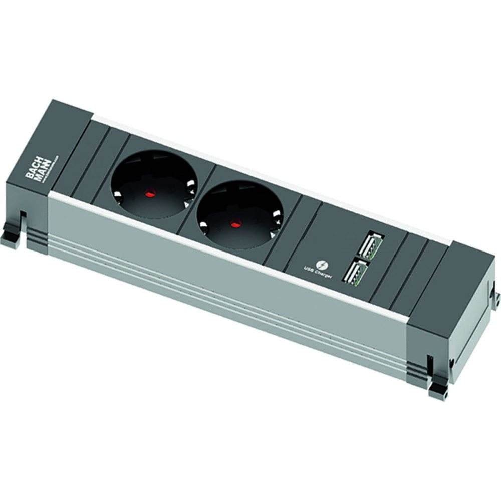 Bachmann POWER FRAME Small 2x earthing contact 1x USB charger