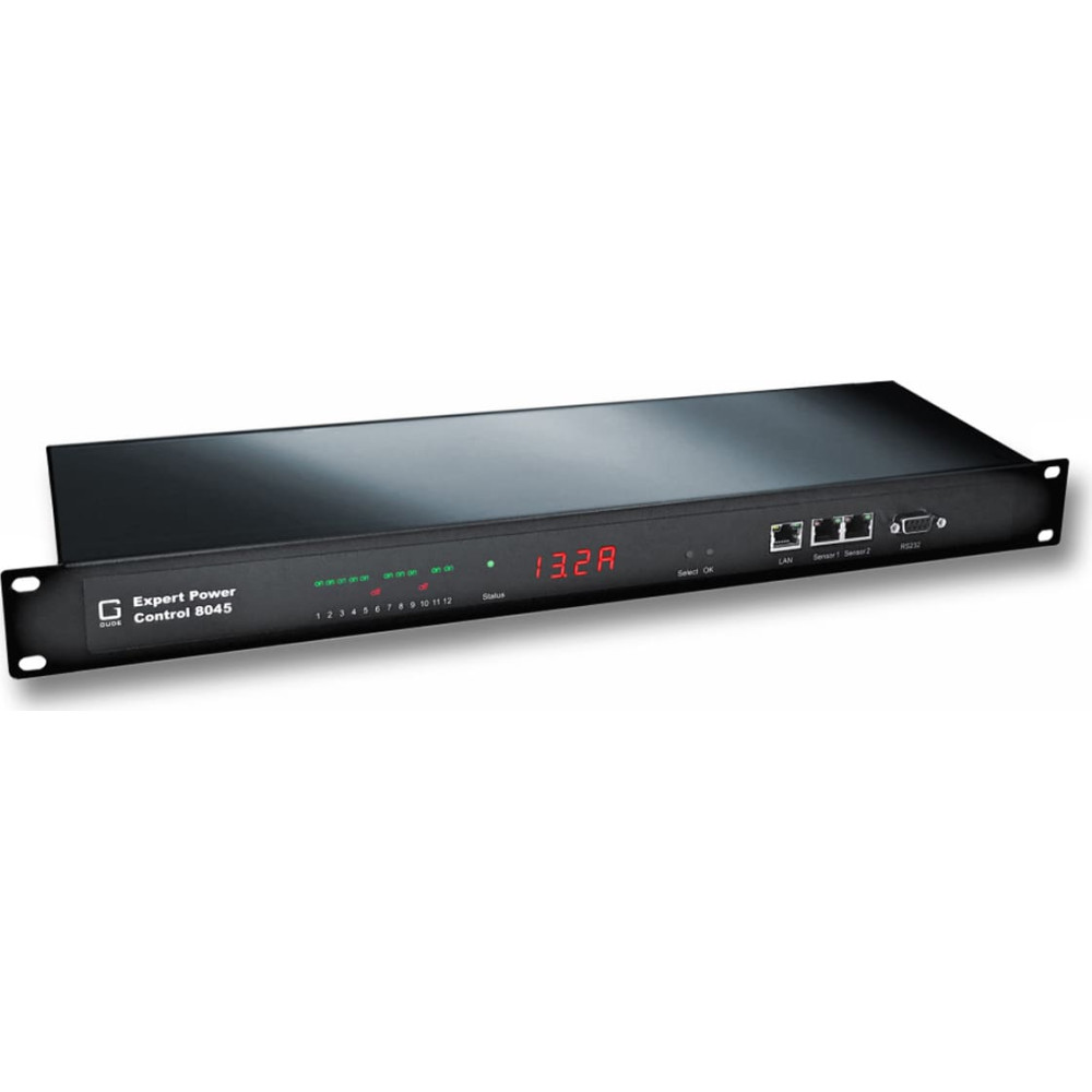 Gude 8045-2 Expert Power Control  NET 12x C13, IEC-Lock,  Messung pro Port, 2xSensorport