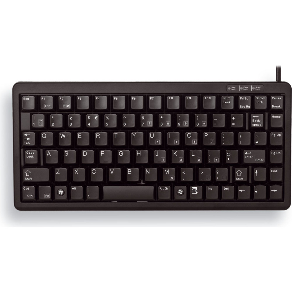 Cherry Compact Keyboard, QWERTY, 83 keys, Combi USB/PS2, Black