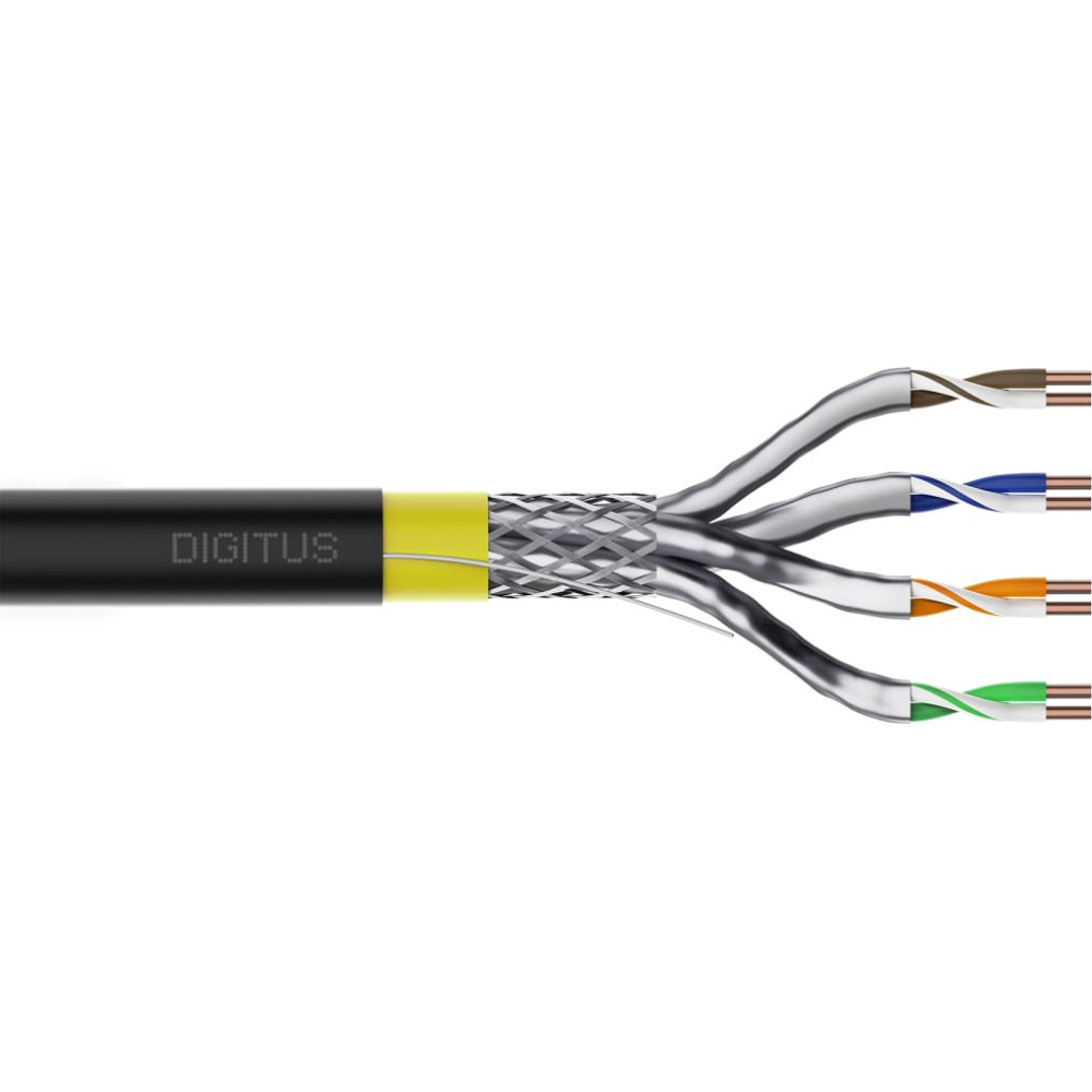 Digitus CAT 7A S/FTP data cable - underground installation cable, 50 m ring, simplex, PE