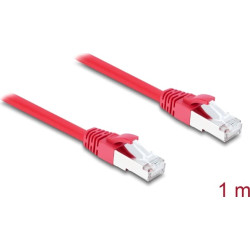 Delock RJ45 Network Cable Cat.6A S/FTP 1 m red