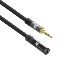 ACT 2XSTEREO 3.5MM M/F BK 2.00M
