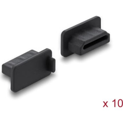 Delock Dust Cover for HDMI-A female 10 pieces silicone black