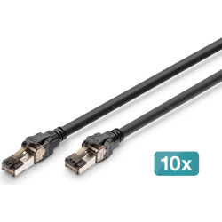 Digitus CAT 8.1 S/FTP patch cable, 0.5 m, 10 pieces