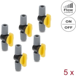 Delock Flow Control Valve for Drip Irrigation &ndash; Precise Water Flow Regulation 5 pcs