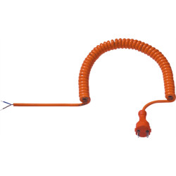 Bachmann Reversible cable H05BQ-F 2x1.00 orange, CEE 7/17 contour plug