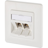Metz Connect Dose UP/2 reinweiss E-DAT Modul 2 Ports, Kat.6 (Class E)