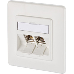 Metz Connect Dose UP/2 reinweiss E-DAT Modul 2 Ports, Kat.6 (Class E)