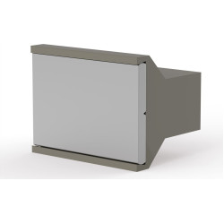 Schroff Static Handle Plastic in Trapezoid Form, Grey, 14 HP