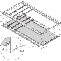 Schroff Mounting Plate for 19" Case and Subrack, 42 HP, 280 mm Board Length