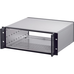 Schroff RatiopacPRO 19" Rack Mount Case, Retrofittable Shielding With Handles, 3 U, 84 HP, 255 mm